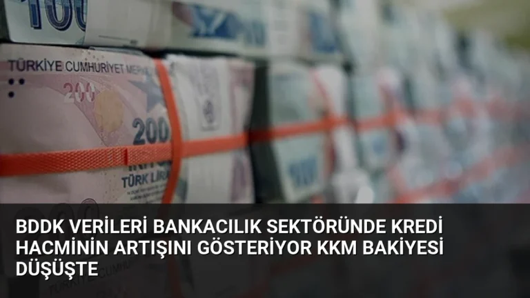 BDDK Verileri Bankacılık Sektöründe Kredi Hacminin Artışını Gösteriyor KKM Bakiyesi Düşüşte