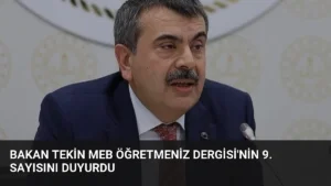 Bakan Tekin MEB ÖğretmenİZ Dergisi'nin 9. Sayısını Duyurdu