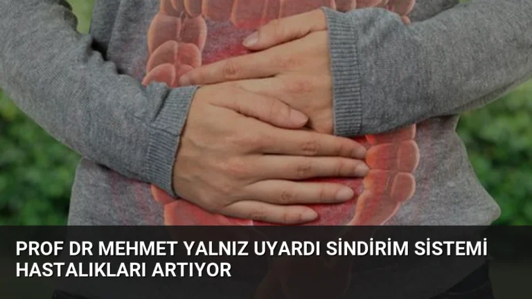 Prof Dr Mehmet Yalnız Uyardı Sindirim Sistemi Hastalıkları Artıyor