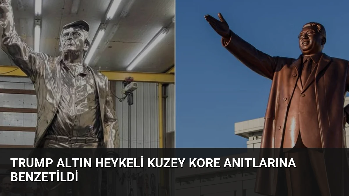 Trump Altın Heykeli Kuzey Kore Anıtlarına Benzetildi