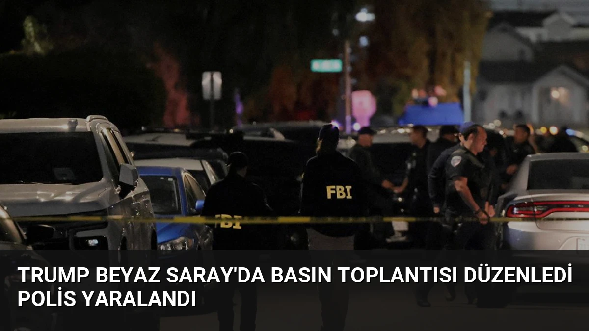 Trump Beyaz Saray’da Basın Toplantısı Düzenledi Polis Yaralandı