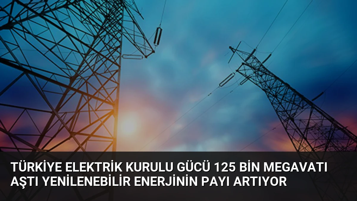 Türkiye Elektrik Kurulu Gücü 125 Bin Megavatı Aştı Yenilenebilir Enerjinin Payı Artıyor