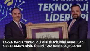 Bakan Kacır Teknoloji Girişimciliğini Vurguladı Akıl Sermayesinin Önemi Tam Kadro Açıklandı