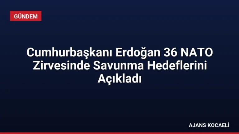 Cumhurbaşkanı Erdoğan 36 NATO Zirvesinde Savunma Hedeflerini Açıkladı