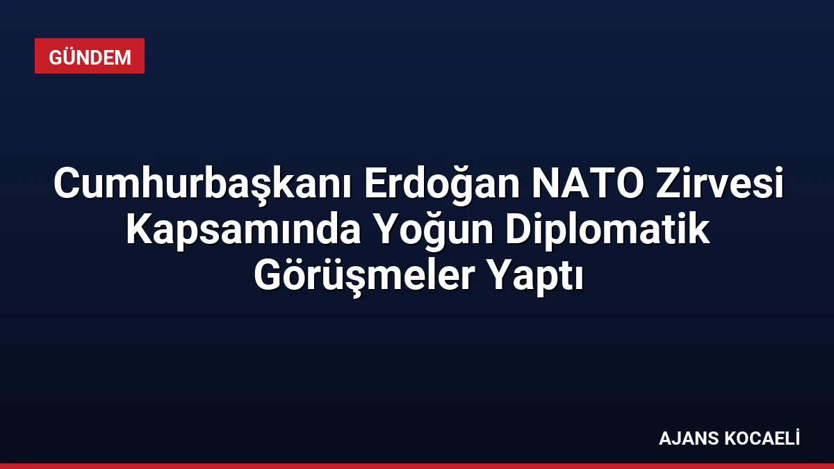 Cumhurbaşkanı Erdoğan NATO Zirvesi Kapsamında Yoğun Diplomatik Görüşmeler Yaptı
