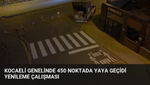 Kocaeli genelinde 450 noktada yaya geçidi yenileme çalışması