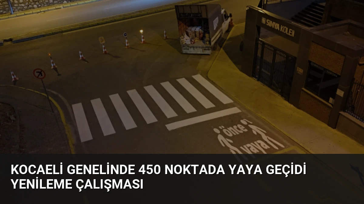 Kocaeli genelinde 450 noktada yaya geçidi yenileme çalışması