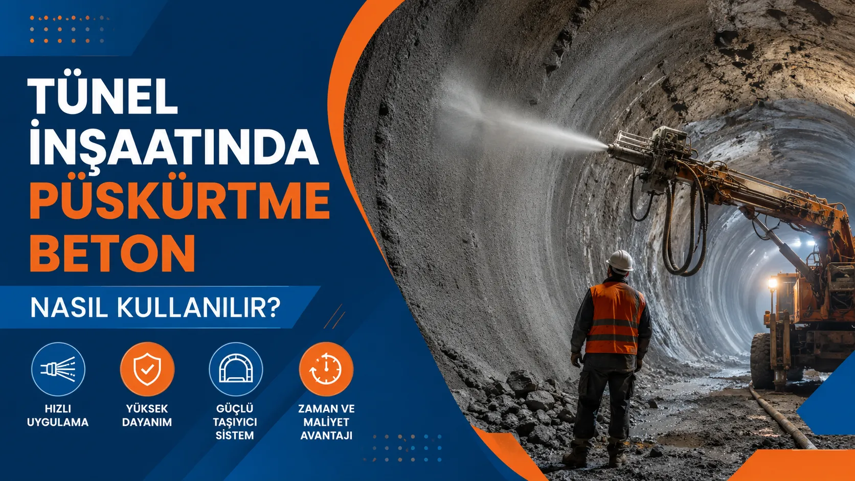 Tünel İnşaatında Püskürtme Beton Nasıl Kullanılır?