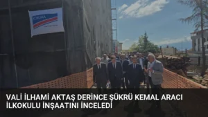 Vali İlhami Aktaş Derince Şükrü Kemal Aracı İlkokulu İnşaatını İnceledi