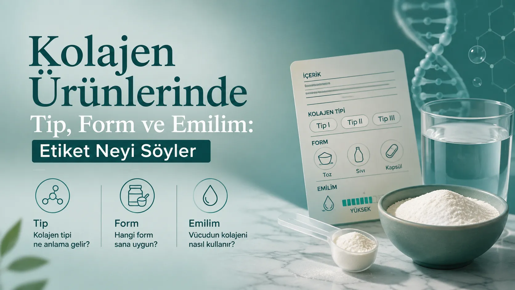 Kolajen Ürünlerinde Tip, Form ve Emilim: Etiket Neyi Söyler
