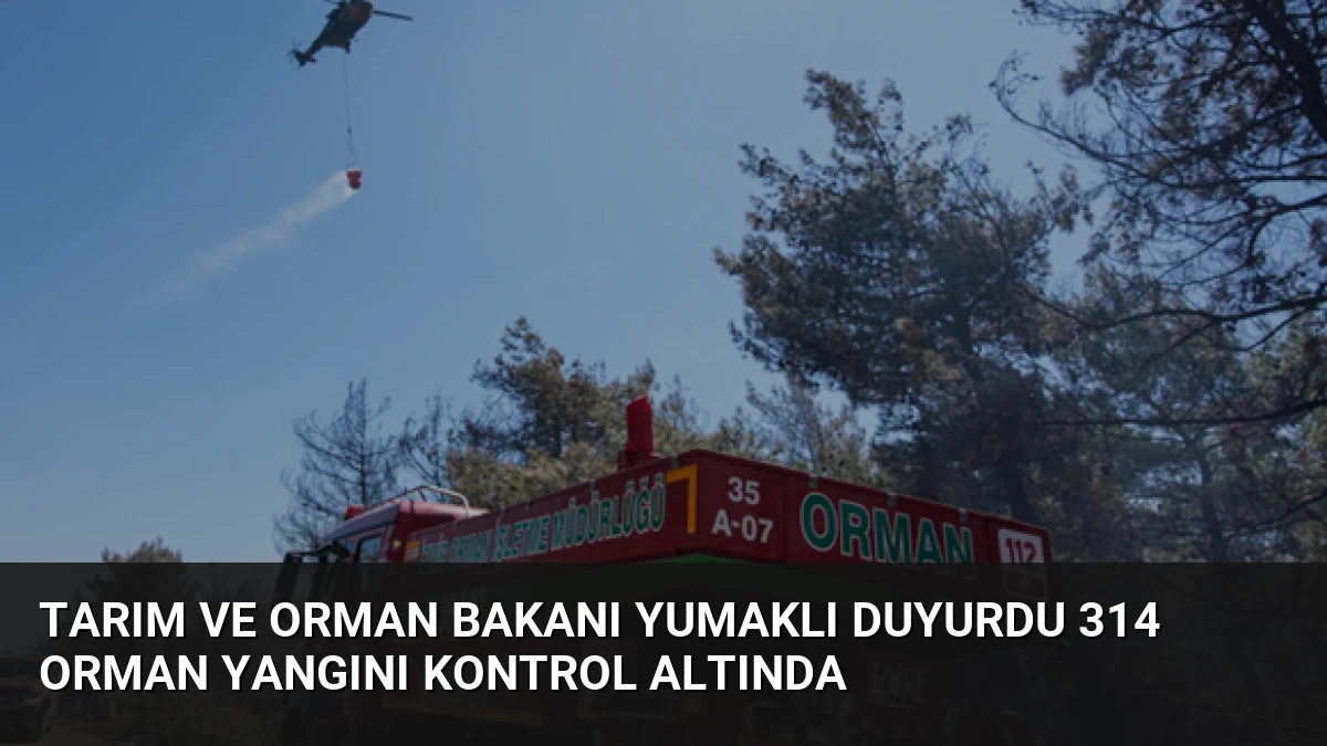 Tarım ve Orman Bakanı Yumaklı duyurdu 314 orman yangını kontrol altında