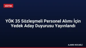 YÖK 35 Sözleşmeli Personel Alımı İçin Yedek Aday Duyurusu Yayınlandı