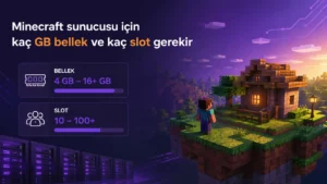 Minecraft sunucusu için kaç GB bellek ve kaç slot gerekir?