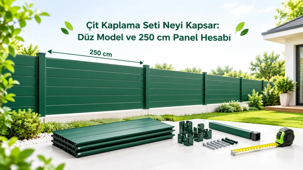 Çit Kaplama Seti Neyi Kapsar: Düz Model ve 250 cm Panel Hesabı