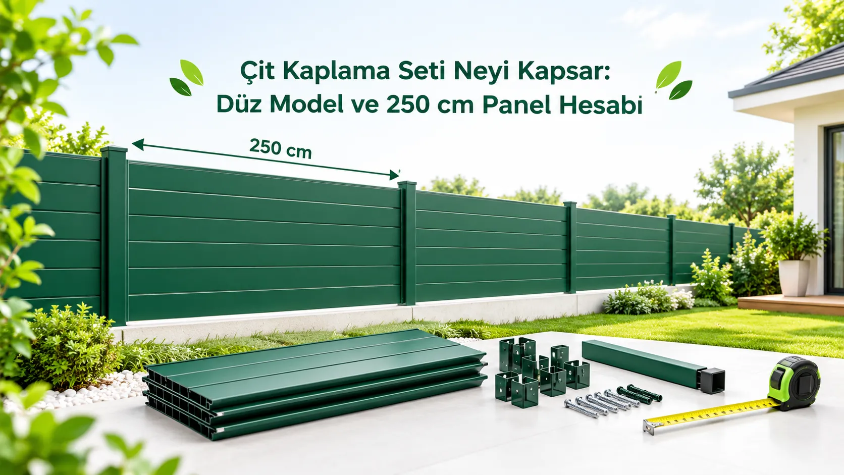 Çit Kaplama Seti Neyi Kapsar: Düz Model ve 250 cm Panel Hesabı
