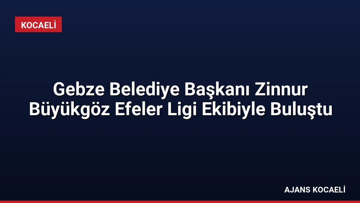 Gebze Belediye Başkanı Zinnur Büyükgöz Efeler Ligi Ekibiyle Buluştu