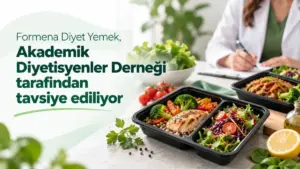 Formena kapıya teslim diyet menülerini mesleki değerlendirme belgesiyle sunuyor