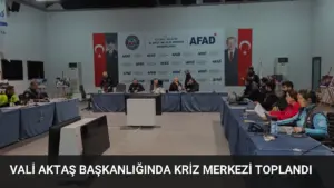 Vali Aktaş Başkanlığında Kriz Merkezi Toplandı