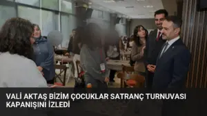 Vali Aktaş Bizim Çocuklar Satranç Turnuvası Kapanışını İzledi
