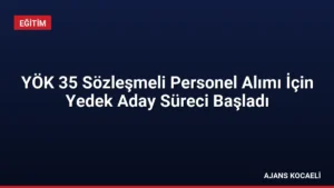 YÖK 35 Sözleşmeli Personel Alımı İçin Yedek Aday Süreci Başladı